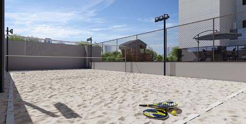apartamento com quadra de beach tennis
