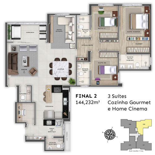 apartamentos 3 suites no cruzeiro bh