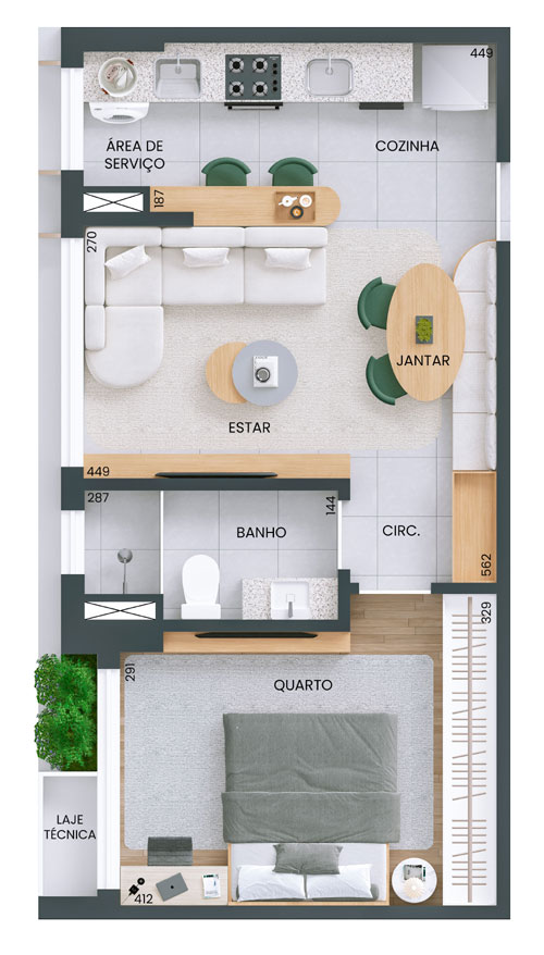 apartamento na savassi com 1 quarto